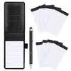 Blocs-notes 10 pièces Mini support de bloc-notes de poche avec stylo en métal et recharges de cahier de poche noir 231020