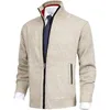 Pulls pour hommes hiver épais pull tricoté manteau blanc cassé à manches longues cardigan polaire pleine fermeture éclair mâle casual plus taille vêtements pour l'automne 231020