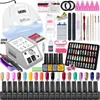 Acrylic Powders Liquids Manicure Set Nail Kit With LED Lamp Semi Permanent Varnish Extension Gel Electric Drill Tool 231020