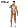 Giraff tryckt cosplay bodysuits elastisk sexig dräkt för kvinnor män halloween par jumpsuits tränar fiess outfit unisex