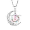 Anhänger Halsketten Anhänger Halsketten Neue Christian Bibel Vers Mond Für Frauen Christen Schrift Glas Cabochon Charme Mode Schmuck Dhzjt