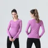 Lululy Lemon Lemon's Swift Shirt Yoga Long Sleeve Solid Color Sports Shaping Waist Tight Fitness Shirts Sportswear Women Top