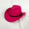 2024 chapéu de cowboy para mulheres homens fedora chapéus de viagem ao ar livre fedoras mulher moda boné de feltro homem outono inverno bonés trilby 16 cores