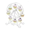 Outils de cuisson en métal Cupcake tasse cônes présentoirs cuisson gâteau supports Muffin assiettes grande roue pour enfants fête d'anniversaire décor