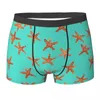 Unterhose, Aqua-Seestern-Unterwäsche, niedliches Tier-Männchen-Höschen-Muster, bequeme Boxershorts, kurze große Größe