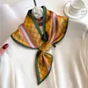 Scarves Fashion Print Hair Ribbons Scarf Women Silk Scrunchies Bands Female Neck Tie Skinny Bag Scarfs Bandana Accessories Headware 231021