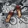 Sandali GUIDIBASIC Vera pelle di mucca 2023 Scarpe estive da donna con punta aperta e tacco piatto Retro Roman