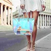 Borse portaoggetti 1 pezzo Borsa portatile Shopping a spalla Spiaggia a mano (colori assortiti) Olografica