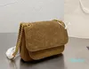 Projekt Sandred Niki Messenger Bag Cain Whefelope Bags Daerkin Gold Hardware Duże logo ozdobione swobodne opakowanie na ramię podmiejskie