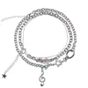 Ожерелья с подвесками в Европе и США, комбинированное ожерелье в стиле панк-звезда с нотой, модное милое прохладное ветровое ключичное женское ювелирное изделие