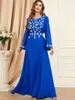 Ethnic Clothing Spring Muslim Women Dress Morocan Kaftan Long Sleeve Turkey Dubai Pearl Embrodrier EAbaya Islamic Vestido India