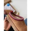 Stivali Pantofole Tasman Ciabatte in pelliccia di castagno Pelle di pecora Shearling Tazz NOVITÀ Ciabatte Donna Uomo Stivali con plateau ultra mini Scarpe slip-on in pelle scamosciata Comfort superiore Autunno Inverno UGk3