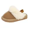 Pantofole Pantofole in cotone per bambini Moda Tinta unita Peluche Home Indoor Antiscivolo Comfort Ragazze Scarpe Ragazzi Caldi 231021