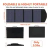 120 W 18 V vierfach faltbares Solarpanel mit Ständer-Design, DC + 2 x USB + Typ-C-Ausgänge, tragbares Ladegerät für Outdoor-Camping-Wandern