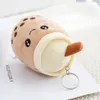 10cm Kids Toys Plush Dolls Cartoon Pearl milk Tea Plush Keychain Christmas Gift Plush Toy Holiday Creative Gift Plush Wholesale Large Discount In Stock