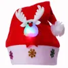 Navidad LED Sombrero Año Nuevo Lindo Niños Adultos Gorra Navidad Niños Niña Sombrero Traje Santa Claus Navidad Regalo de Invierno Decoración GC2407