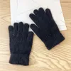 Cinq doigts gants élastiques gants de doigt complet chaud épais cyclisme conduite mode femmes hommes hiver chaud tricoté laine gants de plein air 231021