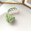 Elegant Design Bell Orchid Brooches For Women Lily Of The Valley Green Leaves Plant Brooch Jewelry Clothing Accessories
