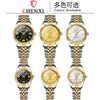 Chenxi 004C vente chaude mode en acier inoxydable montre pour hommes lumineux étanche affaires Couple montres Relogios Feminino