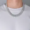 Miami Modeschmuck Kubanische Halskette Iced Out Hip Hop Schmuck Halskette Männer Aaa + Cz Prong Italien Silber Schmuck Herren