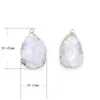 Pingente colares charme natural branco roxo azul geode drusy druzys pedra pingentes chapeamento de ouro irregular quartzo para diy jóias fazendo