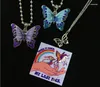 Naszyjniki wiszące 2023 Kolor Harajuku Zmień łańcuch Estetyczny Naszyjnik motyla dla kobiet igirl Crystal Chains