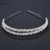 Hair Clips Temperament Hairband Wedding Accessories Rhinestone Hoop Double Layers Tiaras Bridal Prom Headbands Shiny Jewelry