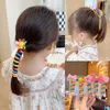 Accessoires pour cheveux 5 pièces porte-queue de cheval en spirale colorée tresses en silicone corde fixe attaches de fil de téléphone sans trace pour enfants filles