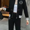 Gu CCI Dwuczęściowe setki Pants Casual Rudyn Projektancki płaszcz kurtki dla kobiet z długim rękawem Kurtka Cool Girl Streetwear Set