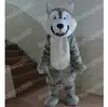 Halloween Gray Wolf Mascot Costume Top Quality Cartoon Anime Theme Character vuxna storlek Julfest utomhus reklamdräkt kostym
