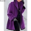 Femmes Laine Mélanges Doudoune Automne Hiver Femmes Manteau Trench Dames Chaud Mince Long Manteau Mode Lâche S5XL 231021