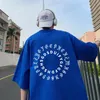 メンズTシャツ白いダークグレーオレンジヴィンテージスモールネックラインショートライン夏大型サイズルーズカジュアルトップS-5XL