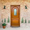 3st, Christmas Pine Tree Sculpture Metal Tree Christmas Metal Pine Tree Metal Wall Art Decoration Home Office Outdoor Wall Decoration (Green)