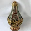 Flaskor kinesiska cloisonne snus flaskor metallwares drake staty phoenix vacker gåva