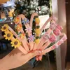 Haaraccessoires Schattige kinderen gebroken hoofdband Koreaanse zoete hoepel Fruitbloem haarband Hoofddeksels Babymode Groothandel