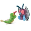 Serie di elfi tascabili ripieni di anime giapponesi all'ingrosso Peluche Green Caterpillar Big Butterfly Gioco per bambini Compagno di giochi Regalo di festa Premi macchina per bambole