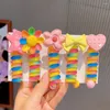 Hair Accessories 5 PCS Colorful Telephone Wire Bands Traceless Spiral Ponytail Holder Elastic Phone Cord Ties Cute Girls Accessory