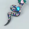 Orecchini pendenti con strass brillanti Ciondolo a forma di serpente Accessori per gioielli da donna per cena, matrimonio, moda
