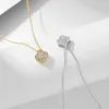 Colar esigner Colar de diamante de prata esterlina S925 para mulheres, design leve e luxuoso, diamante brilhante de alta qualidade, presente versátil de grama de quatro folhas