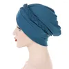 Abbigliamento etnico Donna Musulmana Treccia Hijab Turbante Berretto chemio Sottosciarpa Islamico Arabo Cofano Cappello per perdita di capelli Femme Foulard Avvolgere la testa