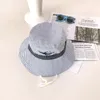 Berets Sommer Outdoor Hut Baumwolle Atmungsaktive Jungen Mädchen Eimer Hüte Blau Gestreiften Fischer Kappe Breite Krempe Sonnenkappen Für Kinder 0-10 Jahre
