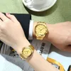 Chenxi Top Brand Watchesカップルファッションゴールデンクォーツウォッチフォーメンズ女性防水ステンレス鋼アナログ腕時計