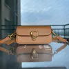 Nuevo bolso Baguette 7A Bolso de diseñador Bolso cruzado de lujo Bolso de moda para las axilas Bolso de hombro de alta calidad Bolso de cuero genuino Bolso de mujer