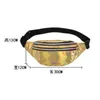 Sacos de cintura holográficos mulheres prata fanny pack feminino cinto saco geométrico pacotes laser peito bolsa de telefone crossbody