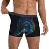 Underpants Dolphin Underwear Neon Line Art Man Boxer Brief Breathable Boxershorts High Quality Print Plus Size