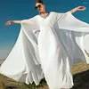 Этническая одежда белого цвета для женщин, мусульманское вечернее платье Рамадан Ид, длинное платье, элегантное марокканское роскошное кафтан, халат Boubou Djellaba