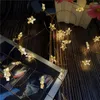 Strängar 1 m 2 m led stjärna koppartrådsträngslampor fairy cr2032 batteri drift jul bröllop fest år dekoration