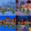 2 luci solari per albero di Natale, decorazione luminosa a LED a quattro colori per albero di Natale, luci da giardino per cortile di Natale, luci da prato impermeabili montate a pavimento