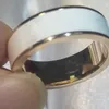 Bague simple avec lettres imprimées pour hommes et femmes, bagues de styliste de haute qualité, bijoux en acier titane 6mm