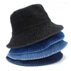 Berretti per jeans cappelli da secchio per peschereccio maschi da donna estate cappello autunno chapeau tessuti adulti secchi di moda berretti di moda panama protatto del sole baisn